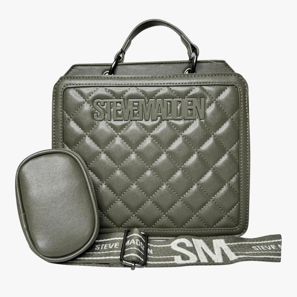 Steve Madden Green Quilted Crossbody Bag